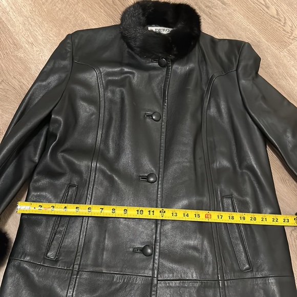 Mink-lined Leather coat - Picture 12 of 12